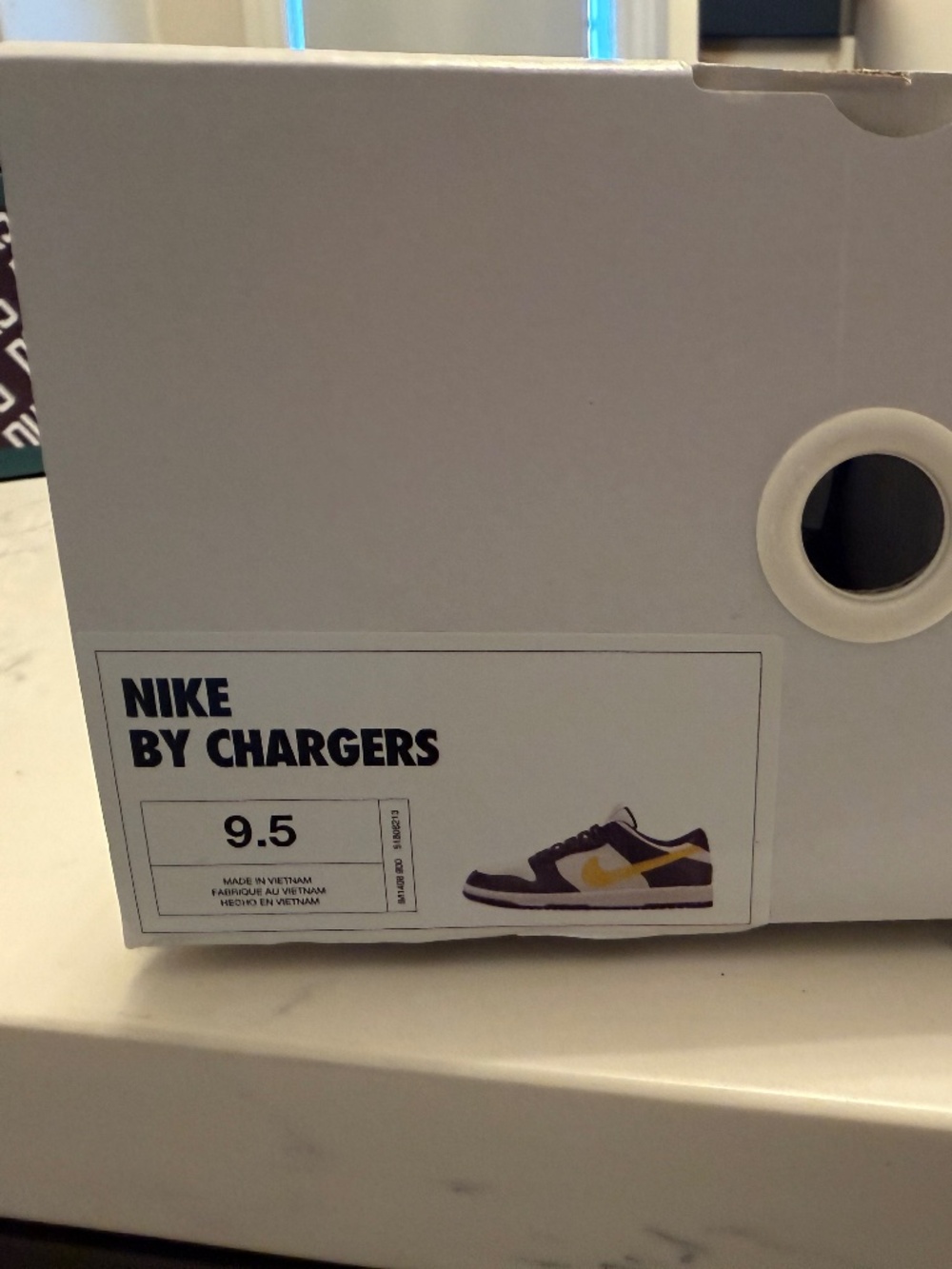 Nike Dunk Low By Chargers Size 9.5